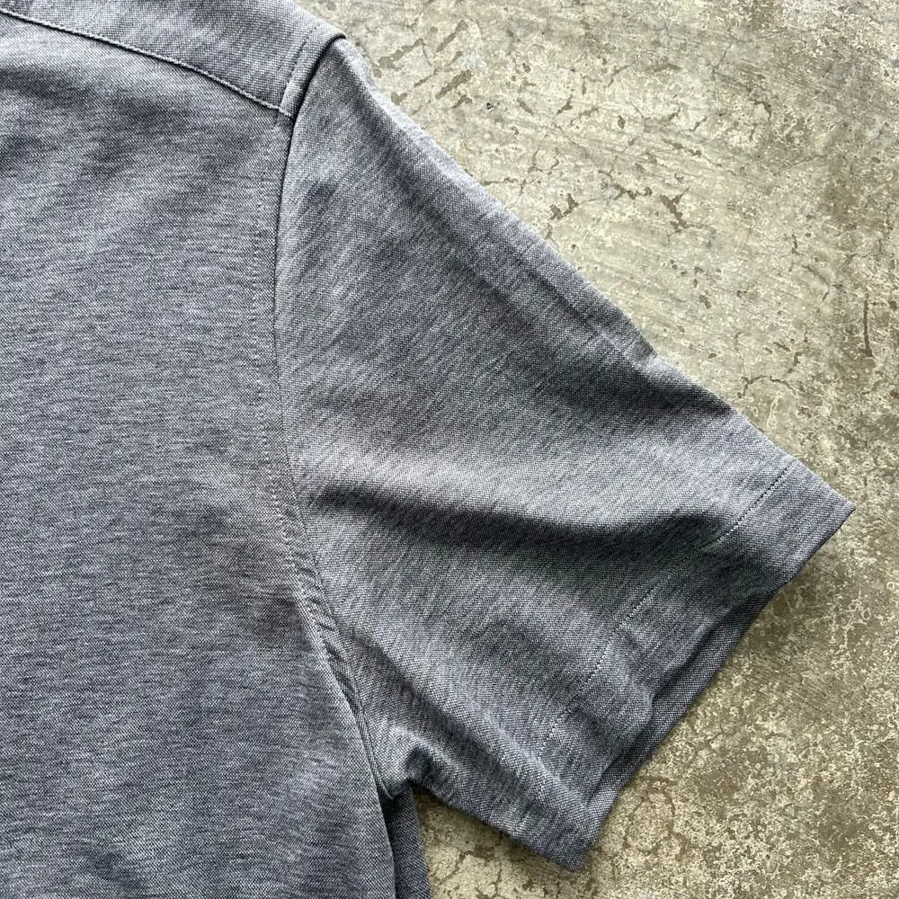 NWT Nice2Stuff NYC Grey Melange Knit Button Down Shirt Minimalist M